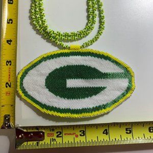 Flat Peyote Beaded Medallion on DNA Chain